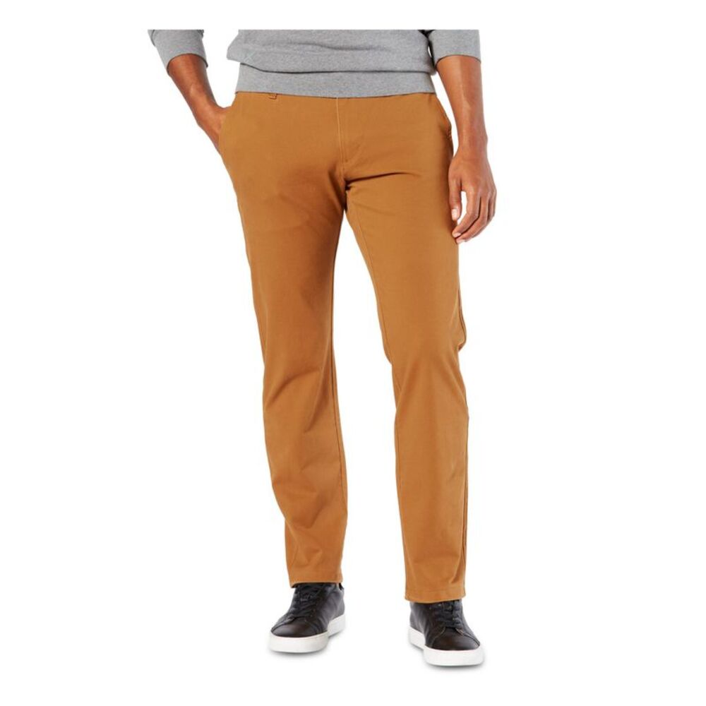 NWT DOCKERS Mens Brown Straight Fit Pants 36 X 34